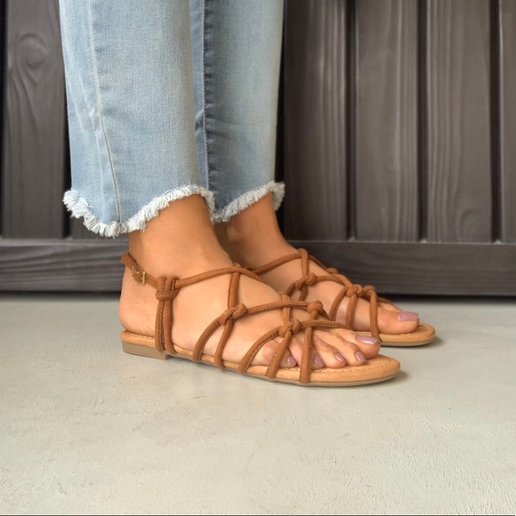 Cognac Chic Knotted Strappy Sandal - Picture 5 of 6